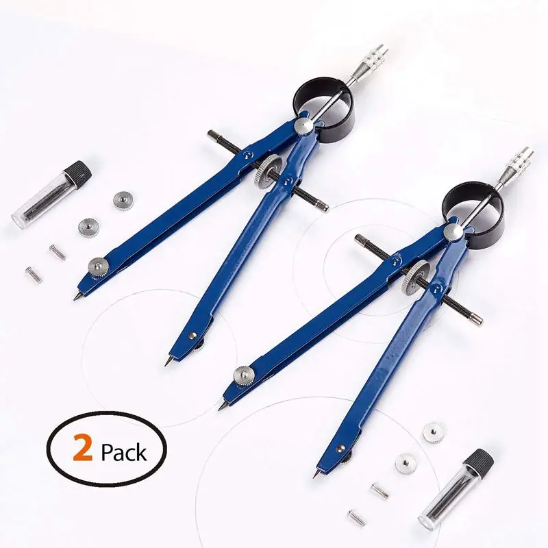 2 Pack Drafting Compass with Lock Math Bow Compass Drawing Metal Compass with Wheel Geometry Compass Bow Divider Precision Stu
2 Pack Drafting Compass with Lock Math Bow Compass Drawing Metal Compass with Wheel Geometry Compass Bow Divider Precision Stu