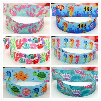 DHK 7/8'' Free shipping sea horse animals lobster shell printed grosgrain ribbon hairbow headwear decoration wholesale 22mm S618
DHK 7/8'' Free shipping sea horse animals lobster shell printed grosgrain ribbon hairbow headwear decoration wholesale 22mm S618