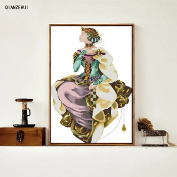QIANZEHUI,Needlework,DIY Summer queen Beautiful woman Cross stitch,Sets For Embroidery kits Character Cross-Stitching,Wall Decro
QIANZEHUI,Needlework,DIY Summer queen Beautiful woman Cross stitch,Sets For Embroidery kits Character Cross-Stitching,Wall Decro