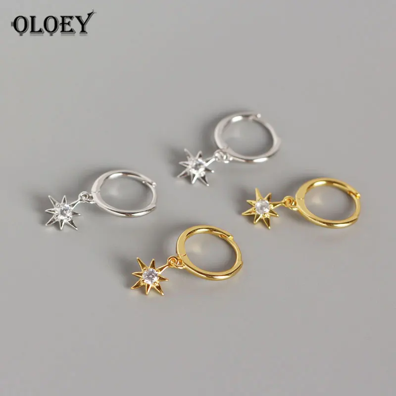 OLOEY 100% Real 925 Sterling Silver Small Hoop Earrings for Women INS Mini Zircon Star Pendant Earring Fine Jewelry Gifts YME511
OLOEY 100% Real 925 Sterling Silver Small Hoop Earrings for Women INS Mini Zircon Star Pendant Earring Fine Jewelry Gifts YME511