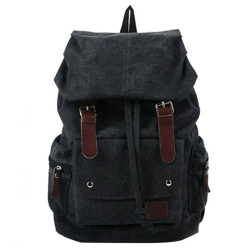 Fashion Men's Backpack Vintage Canvas Shoulder bag Backpack school bag travel bag, Black
Fashion Men's Backpack Vintage Canvas Shoulder bag Backpack school bag travel bag, Black
