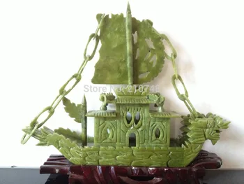 Crafts statue RARE 100% Chinese Natural jade Hand-carved Rare Dragon Boat yifanfengshu
Crafts statue RARE 100% Chinese Natural jade Hand-carved Rare Dragon Boat yifanfengshu