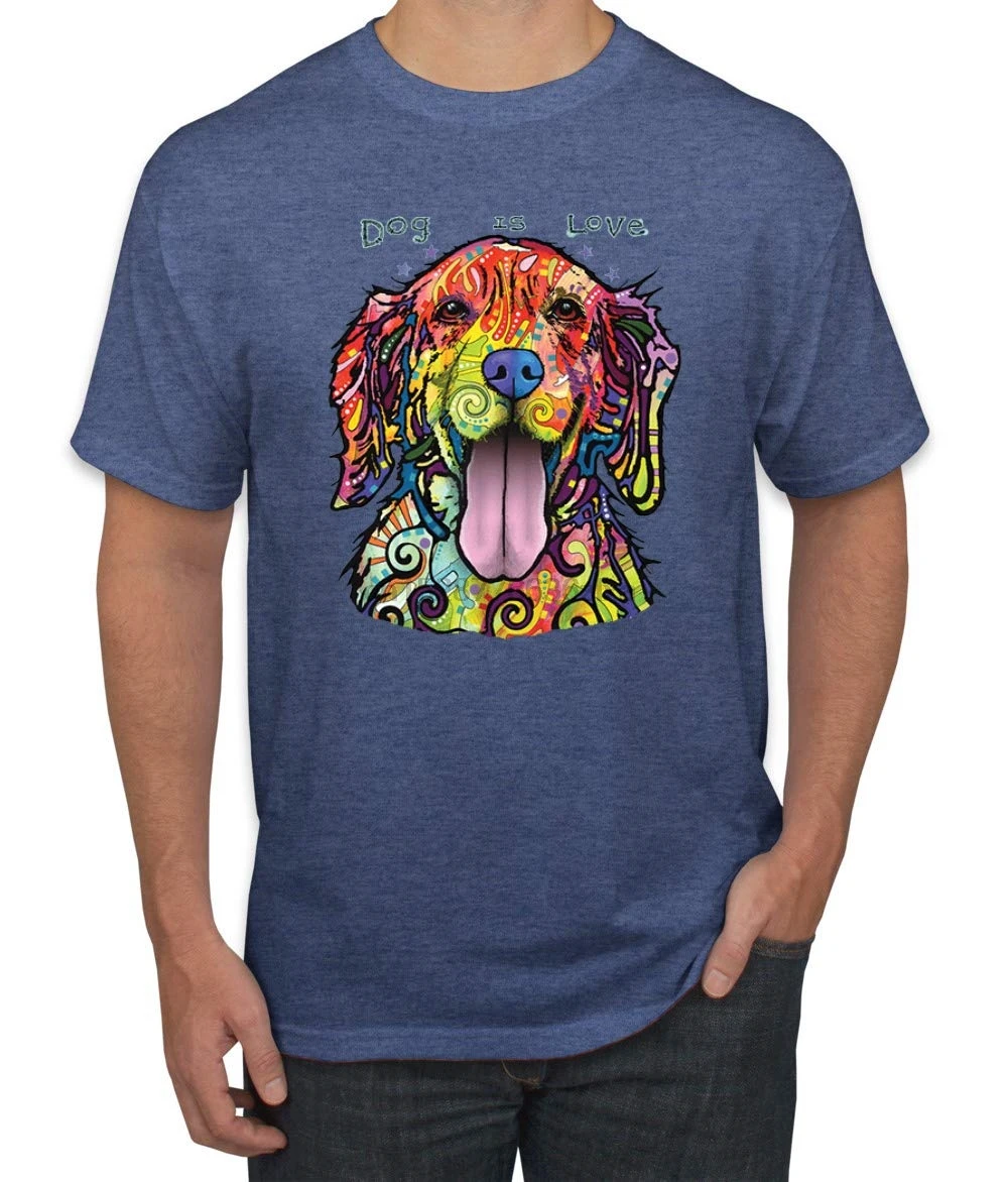 Dog is Love Funny Colorful Dean Russo Golden Retriever Mens Fashion Graphic T-Shirt
Dog is Love Funny Colorful Dean Russo Golden Retriever Mens Fashion Graphic T-Shirt