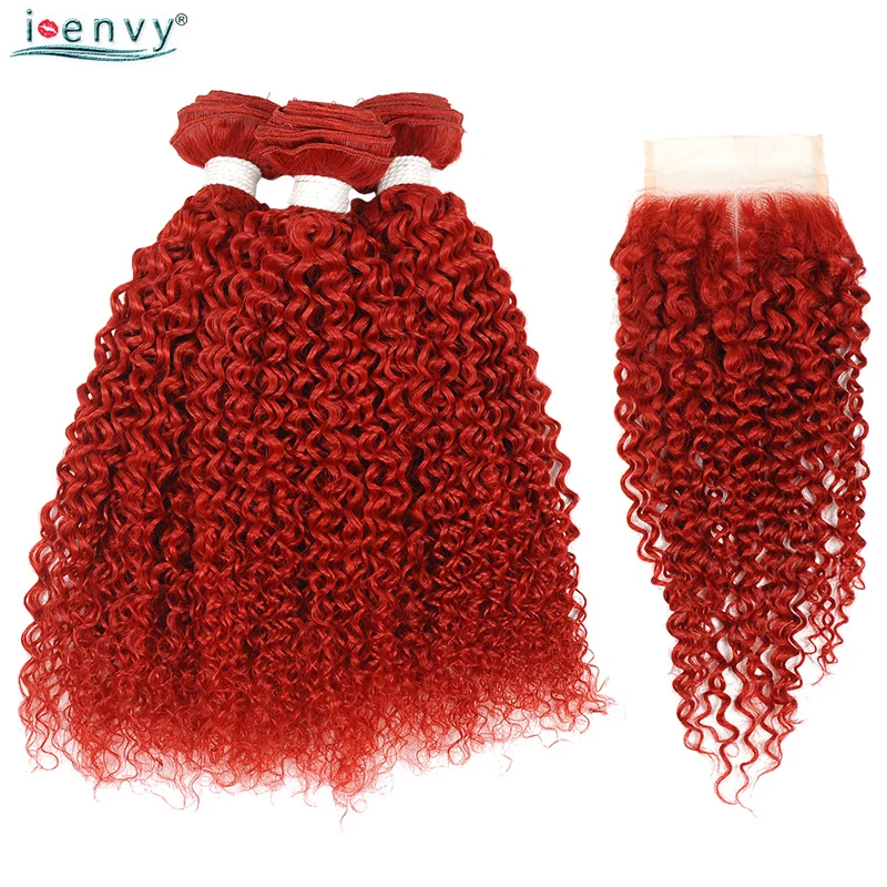 Bold Red Brazilian Kinky Curly Bundles With Closure 100% Human Hair Weaves 99J Colored 3 Bundles With Closure Non Remy No Tangle
Bold Red Brazilian Kinky Curly Bundles With Closure 100% Human Hair Weaves 99J Colored 3 Bundles With Closure Non Remy No Tangle