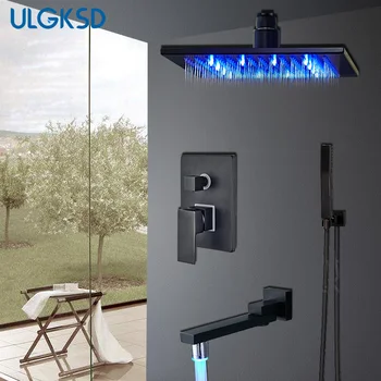 ULGKSD Bathroom Shower Faucet Set Ceiling Mounted LED Tub & Shower Head Ceramic Valve Hot and Cold Mixer Tap Para Bath Shower
ULGKSD Bathroom Shower Faucet Set Ceiling Mounted LED Tub & Shower Head Ceramic Valve Hot and Cold Mixer Tap Para Bath Shower