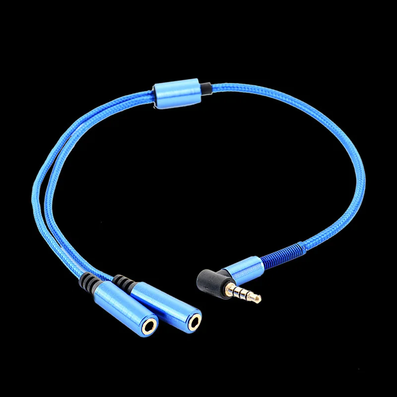 3.5mm Audio Splitter Cable Male Elbow Metal Couple Share Headphones One-two Audio Line
3.5mm Audio Splitter Cable Male Elbow Metal Couple Share Headphones One-two Audio Line