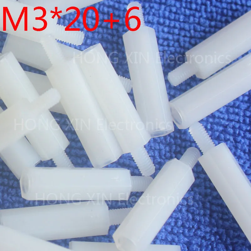 M3*20+6 white 100pcs 20mm Nylon Standoff Spacer Standard M3 Male-Female Standoff Kit Repair Set High Quality PC tool
M3*20+6 white 100pcs 20mm Nylon Standoff Spacer Standard M3 Male-Female Standoff Kit Repair Set High Quality PC tool