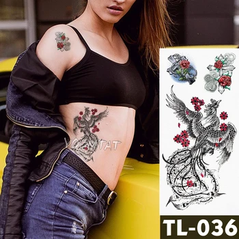 Fox leopard Tattoo Stickers Body Art waterproof temporary tattoos Line Phoenix old school style Watercolor Water translated
Fox leopard Tattoo Stickers Body Art waterproof temporary tattoos Line Phoenix old school style Watercolor Water translated