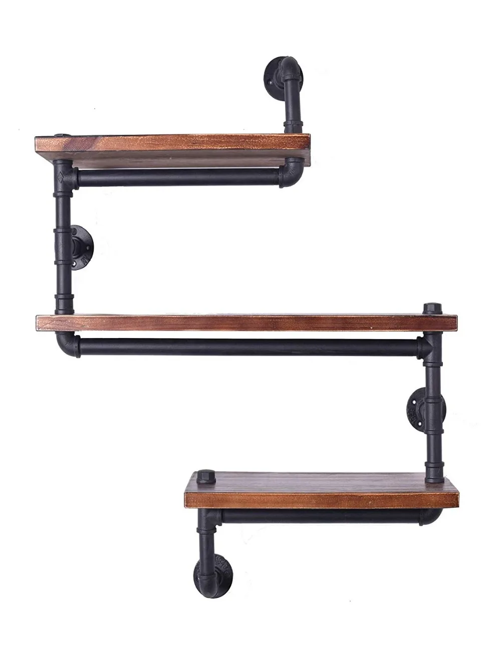 Floating Wall Shelves Industrial Rustic Iron Pipe Shelf 3 Tiers Wooden Board Restaurant Kitchen Bathroom Decorative Wall Shelf
Floating Wall Shelves Industrial Rustic Iron Pipe Shelf 3 Tiers Wooden Board Restaurant Kitchen Bathroom Decorative Wall Shelf