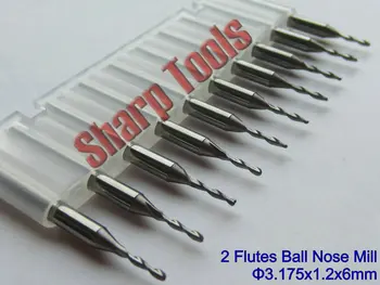 Tungsten Carbide Engraving Tool-3.175*1.2*6mm 2 Flute Ball Nosed End Mill Cutter, CNC Milling Tools Blades for Wood 3D Machining
Tungsten Carbide Engraving Tool-3.175*1.2*6mm 2 Flute Ball Nosed End Mill Cutter, CNC Milling Tools Blades for Wood 3D Machining