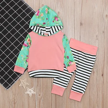 Children New Baby Girl Outfits Clothes For Baby Girl Clothes Sets Floral Hoodies Infant Sweatshirt+ Striped Trousers Pants 6-24M
Children New Baby Girl Outfits Clothes For Baby Girl Clothes Sets Floral Hoodies Infant Sweatshirt+ Striped Trousers Pants 6-24M