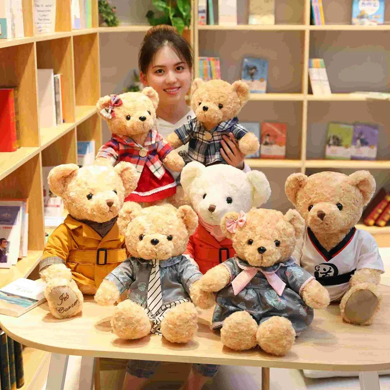 New lovely 1PC 45cm 6Kinds New Teddy Bear Plush Toys With clothes Korean Dress Couple Teddy Bear Doll Girls Birthday Presents
New lovely 1PC 45cm 6Kinds New Teddy Bear Plush Toys With clothes Korean Dress Couple Teddy Bear Doll Girls Birthday Presents