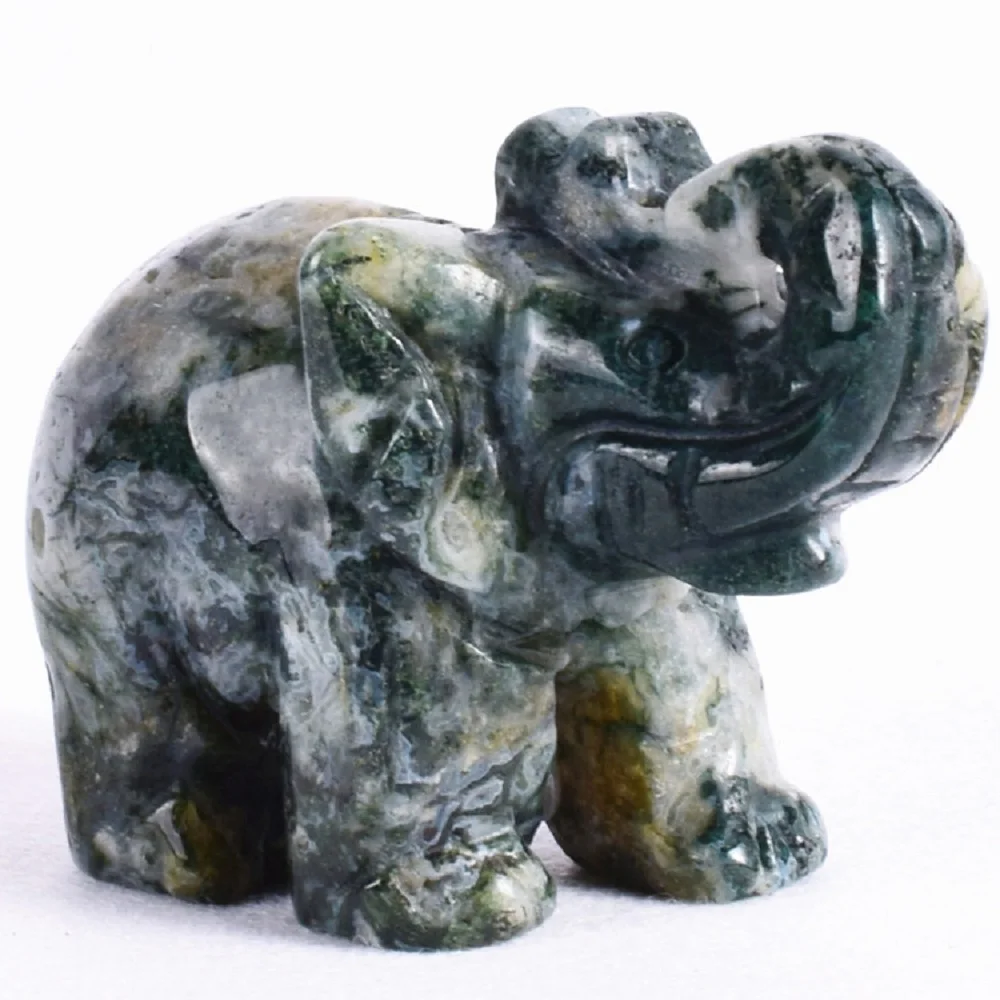 Natural Stone mineral Aquatic agate Elephant Figurine Reiki Healing Crystal Statue Decor 2 inches long, about 5cm 50g weight
Natural Stone mineral Aquatic agate Elephant Figurine Reiki Healing Crystal Statue Decor 2 inches long, about 5cm 50g weight