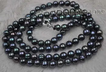 45 inch 10mm black cultured fresh water pearl necklace
45 inch 10mm black cultured fresh water pearl necklace