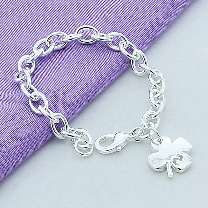 Top Quality 925 Silver Bracelet Four Clover Charm Bracelet & Bangles for Women Jewelry Wholesale
Top Quality 925 Silver Bracelet Four Clover Charm Bracelet & Bangles for Women Jewelry Wholesale