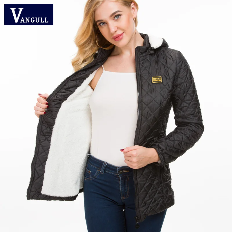 VANGULL Winter Coats Jackets Fleece Liner Hooded Jacket Argyle Pockets Coat Female Parka Fashion Autumn Outwear mujer 2018 New
VANGULL Winter Coats Jackets Fleece Liner Hooded Jacket Argyle Pockets Coat Female Parka Fashion Autumn Outwear mujer 2018 New