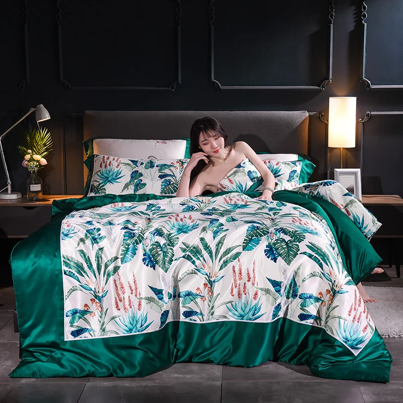 Silk satin soft bed sheet fitted sheet king size queen bedding set luxury duvet cover bed set bedlinen pillowcase ropa de cama
Silk satin soft bed sheet fitted sheet king size queen bedding set luxury duvet cover bed set bedlinen pillowcase ropa de cama