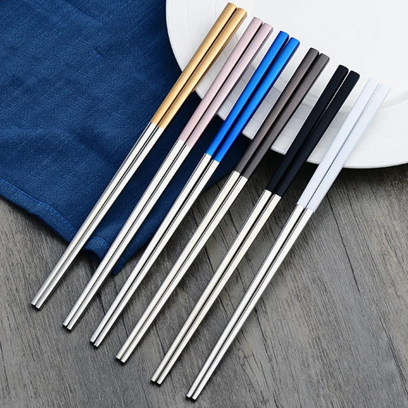 1 Pairs Stainless Steel Square Plating Gold Chopsticks Reusable Metal Pattern Chop Sticks Flatware Kitchen Accessories
1 Pairs Stainless Steel Square Plating Gold Chopsticks Reusable Metal Pattern Chop Sticks Flatware Kitchen Accessories