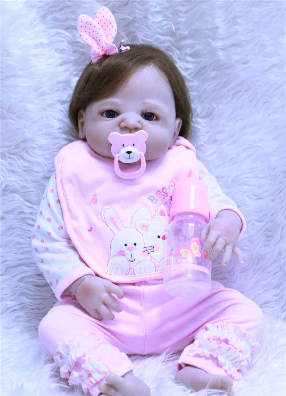 57cm Reborn Dolls Full Silicone Vinyl 23'' Girl Realistic Reborn adorable menina bonecas Gifts Lifelike Princess Newborn Doll
57cm Reborn Dolls Full Silicone Vinyl 23'' Girl Realistic Reborn adorable menina bonecas Gifts Lifelike Princess Newborn Doll