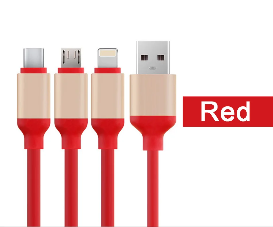 NOHON Micro USB Type-C 8 pin 3 2 in 1 Charger Cord For iPhone 7 8 6 6S Plus X iOS Android For Samsung Xiaomi Fast Charger Cables (9)