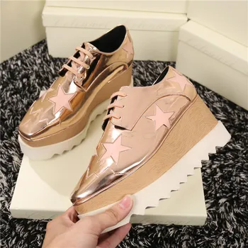 2019 Stars Fashion Women Sneakers Thick Bottoms Waterproof Wedges Lady Loafers Square Toe Increased High Platform Casual Shoes
2019 Stars Fashion Women Sneakers Thick Bottoms Waterproof Wedges Lady Loafers Square Toe Increased High Platform Casual Shoes