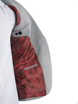 2019 Fashion Design Wedding Suits For Men Custom Made Grey Suits with Burgundy Paisley Lining,Narrow Lapel Costume Homme Mariage
2019 Fashion Design Wedding Suits For Men Custom Made Grey Suits with Burgundy Paisley Lining,Narrow Lapel Costume Homme Mariage