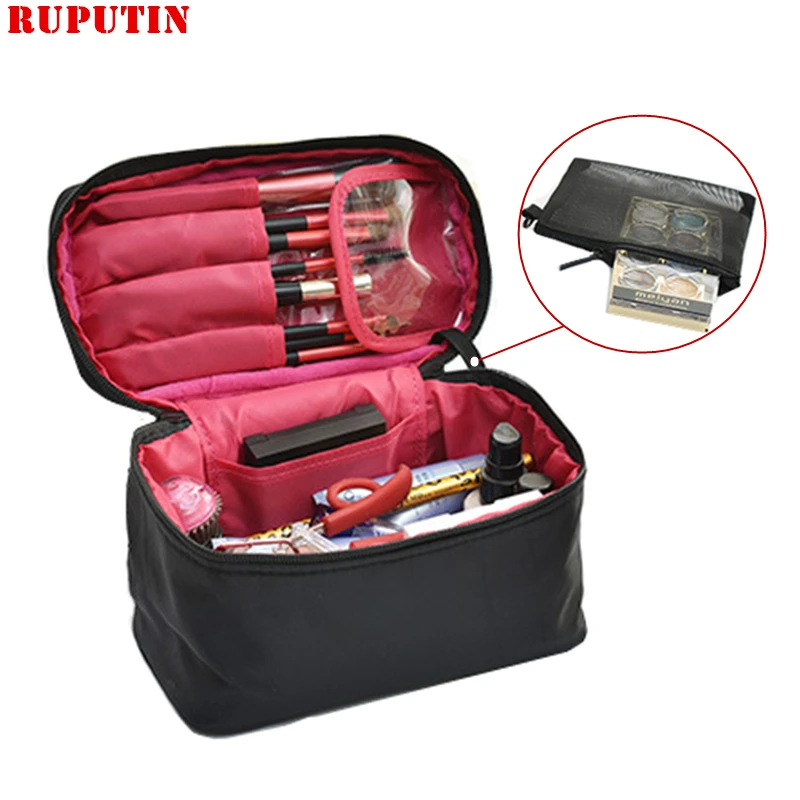 RUPUTIN Women Portable Cosmetic Bag Multifunctional Organizer Zipper Make Up Bag Travel Waterproof Nylon Makeup Bag Beauty Case
RUPUTIN Women Portable Cosmetic Bag Multifunctional Organizer Zipper Make Up Bag Travel Waterproof Nylon Makeup Bag Beauty Case