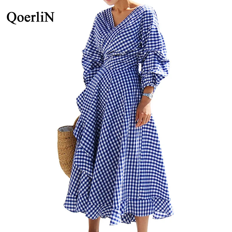 QoerliN Vintage Blue Plaid Party Dress Autumn Ruffles Princess Dress Woman Clothes Bow Fashion Elegant High Street Clothing Girl
QoerliN Vintage Blue Plaid Party Dress Autumn Ruffles Princess Dress Woman Clothes Bow Fashion Elegant High Street Clothing Girl