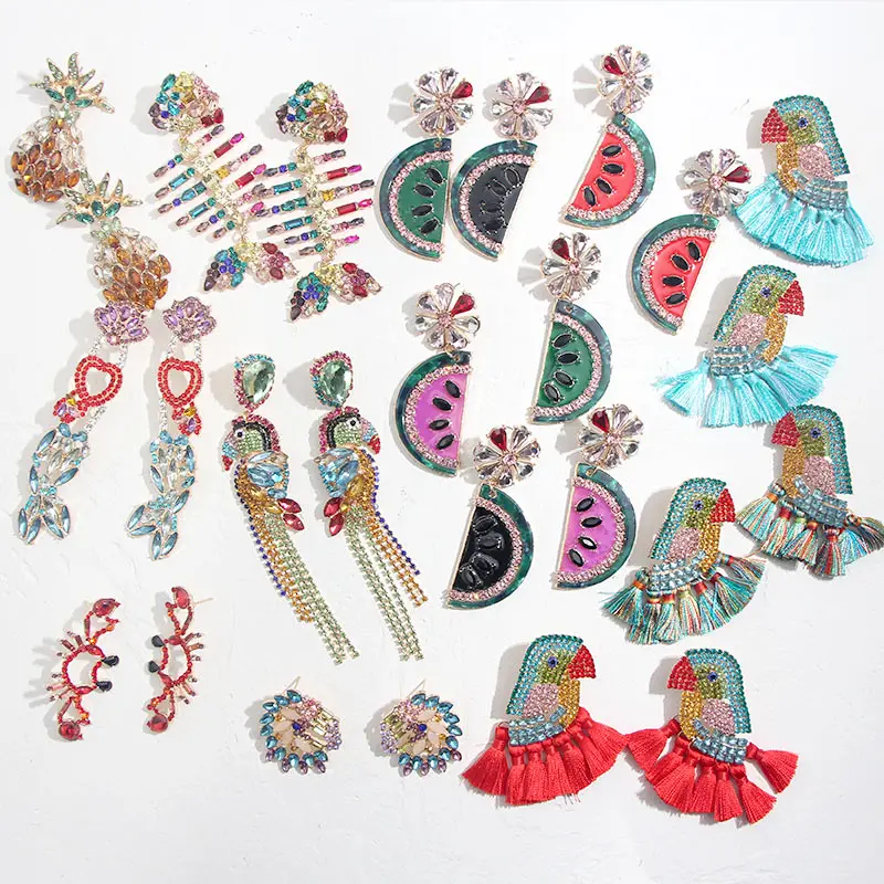 Flatfoosie New Design Unique Tassel Parrot Bird Earring Fashion 2019 Crystal Fruit Drop Earrings For Women Bohemian Jewelry
Flatfoosie New Design Unique Tassel Parrot Bird Earring Fashion 2019 Crystal Fruit Drop Earrings For Women Bohemian Jewelry