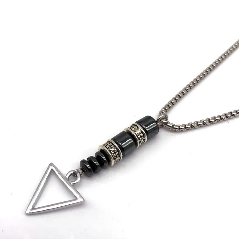 2019 New Fashion Men Women Inverted Triangle Pendant Neckalce Vintage Design Chain Necklace Stone Bead Jewelry Party Gift
2019 New Fashion Men Women Inverted Triangle Pendant Neckalce Vintage Design Chain Necklace Stone Bead Jewelry Party Gift