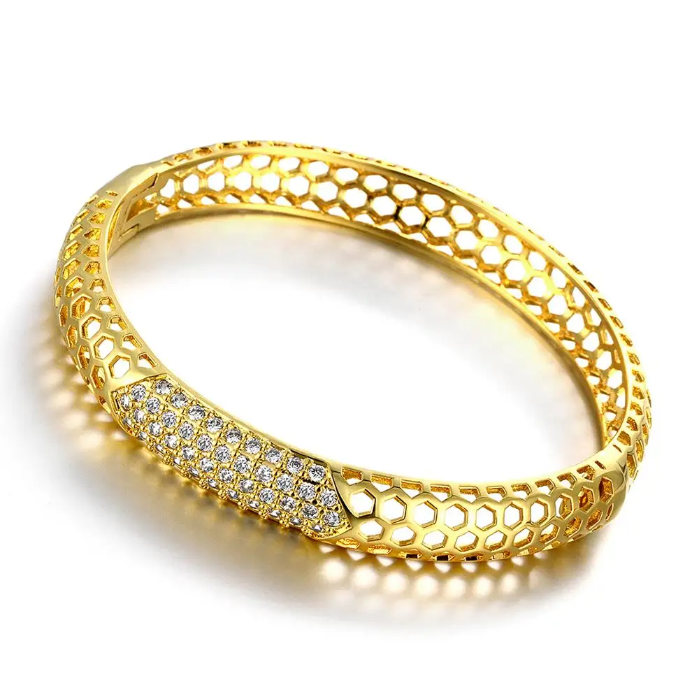 Honeycomb Shaped Geometric Bangle Dubai Gold Filled Ethiopian Exquisite Micro CZ Bracelet/Bangle Trendy African Arab Jewelry
Honeycomb Shaped Geometric Bangle Dubai Gold Filled Ethiopian Exquisite Micro CZ Bracelet/Bangle Trendy African Arab Jewelry