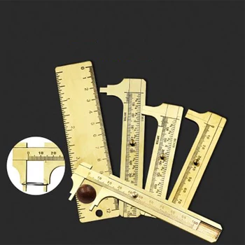 Mini brass caliper vernier ruler double scale measuring ruler portable pocket retro copper ruler 80mm
Mini brass caliper vernier ruler double scale measuring ruler portable pocket retro copper ruler 80mm