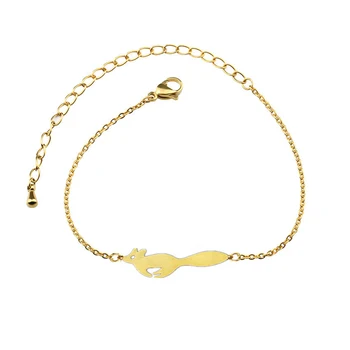 10pcs/Lot Lovely Gold Running Fox Bracelets For Women Bff Gifts Link Chain Stainless Steel Bracelet Pulseras Mujer Moda 2018
10pcs/Lot Lovely Gold Running Fox Bracelets For Women Bff Gifts Link Chain Stainless Steel Bracelet Pulseras Mujer Moda 2018