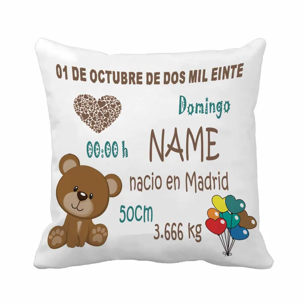 Custom Birth Data Printing Cute Bear Throw Pillow Case Decorative Cushion Cover Pillowcase Cute Birthday Gift By Lvsure
Custom Birth Data Printing Cute Bear Throw Pillow Case Decorative Cushion Cover Pillowcase Cute Birthday Gift By Lvsure