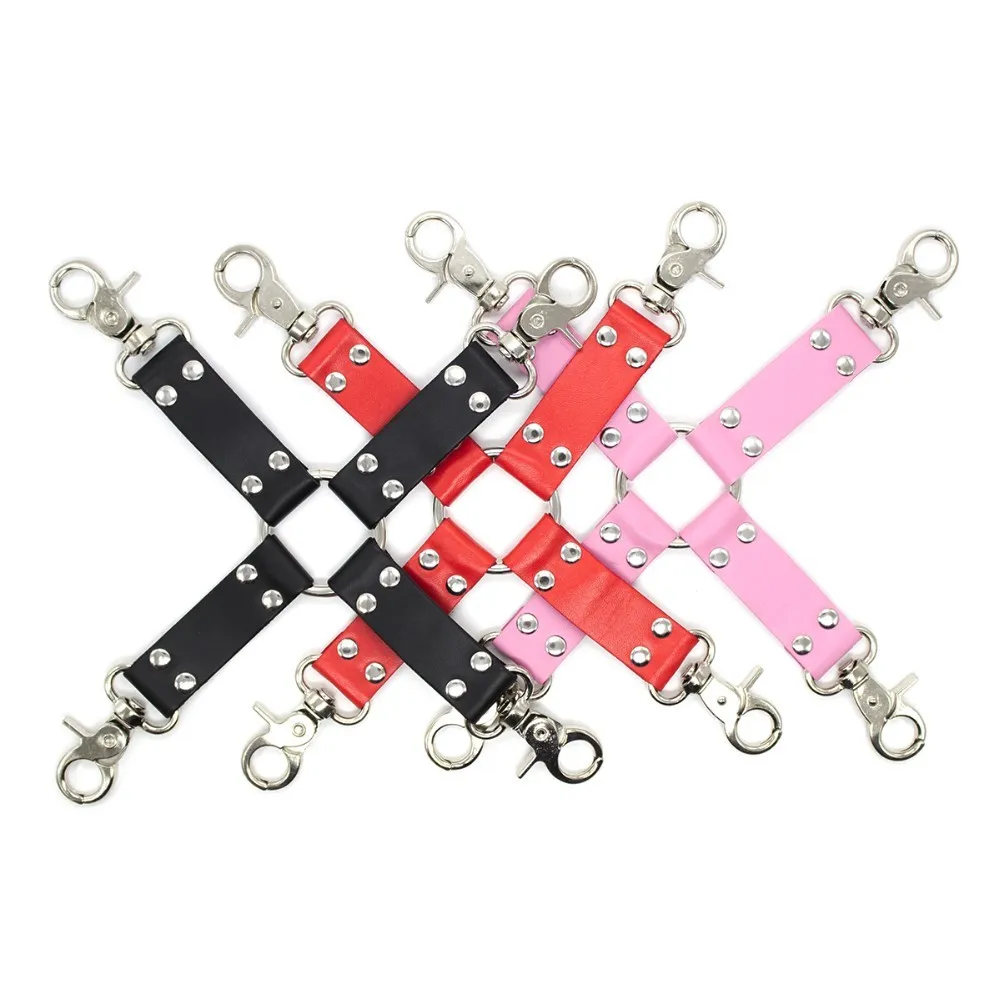 Bondage Hog Tie Connector,Leather Hogtie Cross Strap, Restrain Wrists and Ankles in the Front or Back,
Bondage Hog Tie Connector,Leather Hogtie Cross Strap, Restrain Wrists and Ankles in the Front or Back,