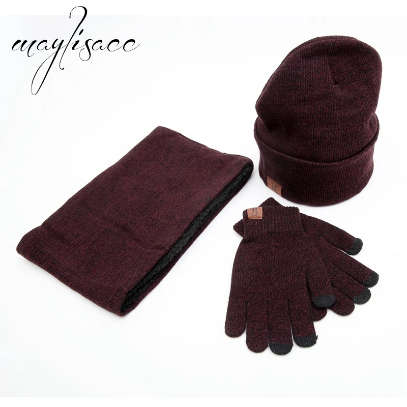 Maylisacc 3 pcs Cotton Winter Warm Knitted Hat Cap Scarf with Gloves Trouch Screen Gloves Hot for Women Men Fashionable Gift
Maylisacc 3 pcs Cotton Winter Warm Knitted Hat Cap Scarf with Gloves Trouch Screen Gloves Hot for Women Men Fashionable Gift