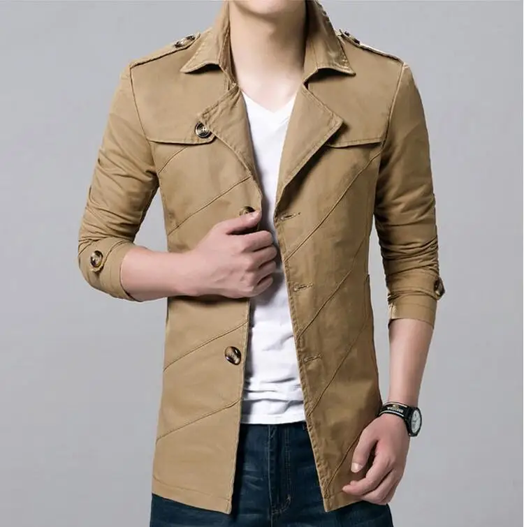 New Autumn Brand Korean Men's Slim Fit Jackets Fashion Casual Single Breasted Men's Long Wind Coat
New Autumn Brand Korean Men's Slim Fit Jackets Fashion Casual Single Breasted Men's Long Wind Coat