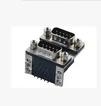 10pcs environmental gilded 1U DB DSUB connector 9PIN 90 Clubfoot male socket end DR 232