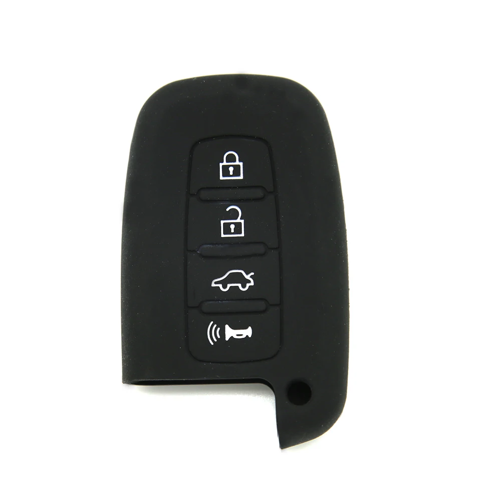 Fashion Silicone Auto key Case Shell Colorful 4 buttons Remote Control Cover rubber Car Styling Fit For Hyundai ix35 Sonata | Автомобили и
