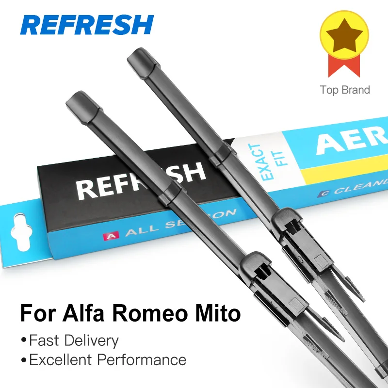 REFRESH Wiper Blades for Alfa Romeo Mito Fit Pinch Tab Arms 2008 2009 2010 2011 2012 2013 2014 2015
REFRESH Wiper Blades for Alfa Romeo Mito Fit Pinch Tab Arms 2008 2009 2010 2011 2012 2013 2014 2015