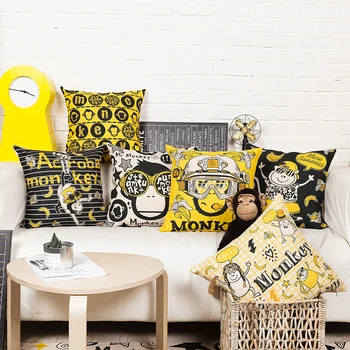 2017New Japanese-style Pop Yellow theme Cartoon pattern Home Decorative Pillow Cover Linen Pillow Case Office Sofa Cushion Cover 
2017New Japanese-style Pop Yellow theme Cartoon pattern Home Decorative Pillow Cover Linen Pillow Case Office Sofa Cushion Cover