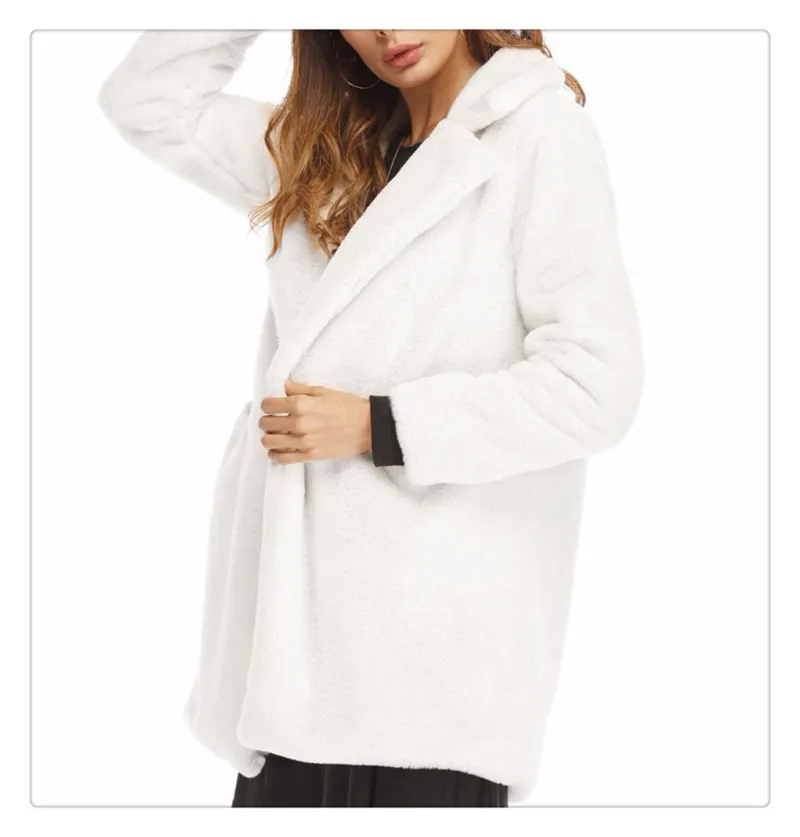 Imitation fur coat 2018 European and American women's wear long and loose plush soft rabbit hair (4)