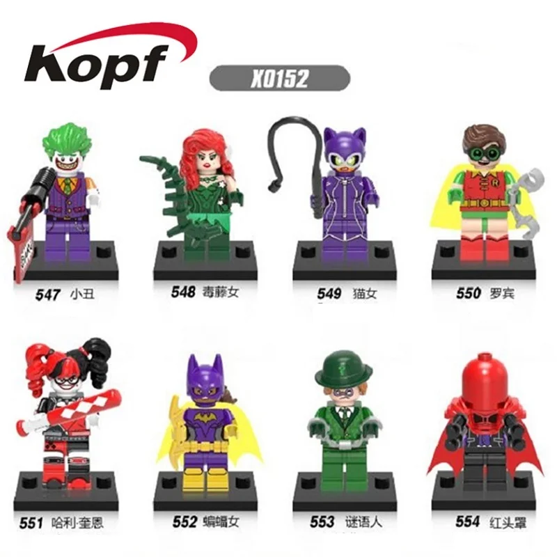 Building Blocks Wolverine Joker Poison Ivy Riddler Red Hood Robin Catwoman Super Heroes Bricks Children Gift Toys X0152
Building Blocks Wolverine Joker Poison Ivy Riddler Red Hood Robin Catwoman Super Heroes Bricks Children Gift Toys X0152