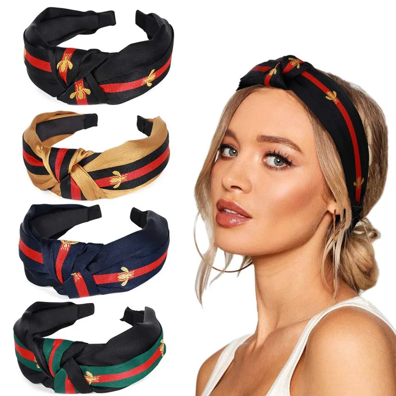 New Arrival Bee Pattern Hairbands Turban Striped Hair Bezel Headband Intermediate Knot Hair Hoop For Women Girl Hair Accessories
New Arrival Bee Pattern Hairbands Turban Striped Hair Bezel Headband Intermediate Knot Hair Hoop For Women Girl Hair Accessories
