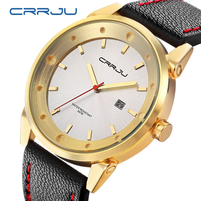 2017 Mens Watches Top Brand Luxury CRRJU Men's Quartz Watch Waterproof Sport Military Watches Men Leather relogio masculino
2017 Mens Watches Top Brand Luxury CRRJU Men's Quartz Watch Waterproof Sport Military Watches Men Leather relogio masculino