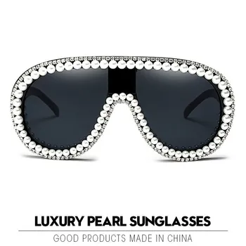 Fashion Luxury Handmade Pearl Sunglasses Women Punk Brand Design Jewel Large Frame Sun Glasses Vintage Oculos Feminino UV400
Fashion Luxury Handmade Pearl Sunglasses Women Punk Brand Design Jewel Large Frame Sun Glasses Vintage Oculos Feminino UV400
