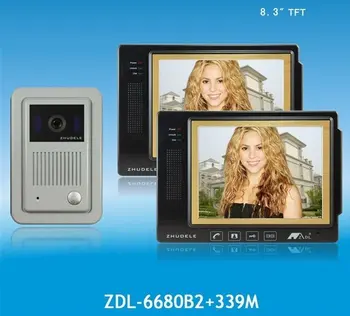 ZHUDELE 4-wires doorbell 8.3" luxury color video door phone,CCD camera waterproof ,touch screen,nightvision,1 camera+2 monitors
ZHUDELE 4-wires doorbell 8.3" luxury color video door phone,CCD camera waterproof ,touch screen,nightvision,1 camera+2 monitors