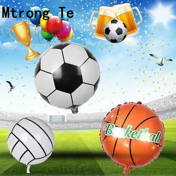 10pcs 18inch Football Basketball Foil Balloon inflatable helium ballon Children Toys happy birthday Party Decoration air balloon
10pcs 18inch Football Basketball Foil Balloon inflatable helium ballon Children Toys happy birthday Party Decoration air balloon