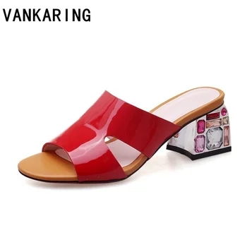 VANKARING new women's sandals strange style heel high heels open toe woman mules genuine leather zapatos mujer casual sandals
VANKARING new women's sandals strange style heel high heels open toe woman mules genuine leather zapatos mujer casual sandals