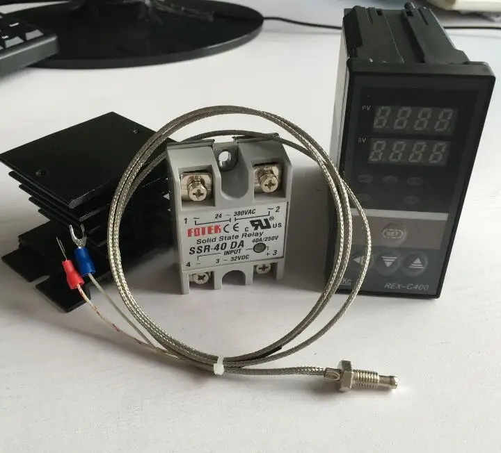 RKC REX-C400 двойной цифровой дисплей, ПИД-регулятор температуры REX-C400FK02-V * AN + 2M K термопара + SSR40DA + радиатор
RKC REX-C400 двойной цифровой дисплей, ПИД-регулятор температуры REX-C400FK02-V * AN + 2M K термопара + SSR40DA + радиатор